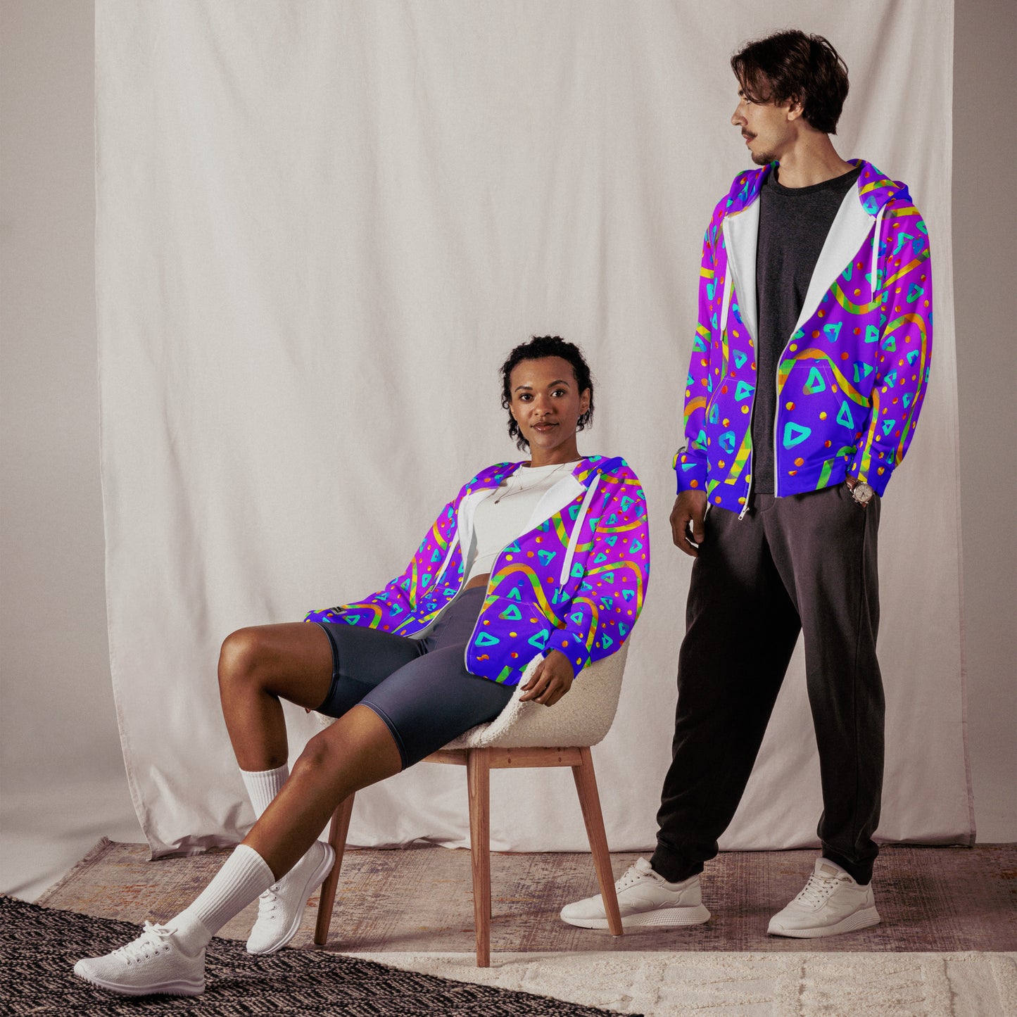 Dream Wave Festival - Cool Candy Rain Unisex Zip Hoodie