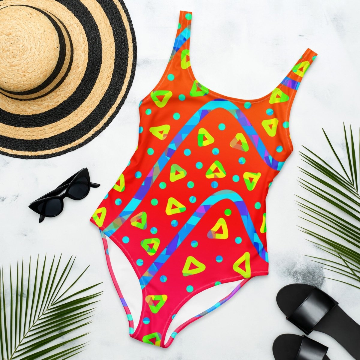 Warm Blaze Candy Rain One-Piece Swimsuit from Sky Brundall Concepts