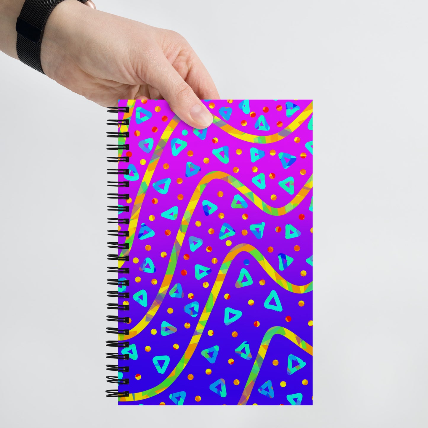 Dream Wave Festival - Cool Candy Rain Spiral Notebook