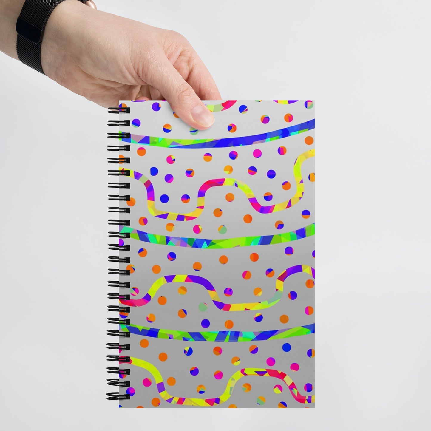 Dream Wave Festival - Rainbow Fiesta Spiral Notebook