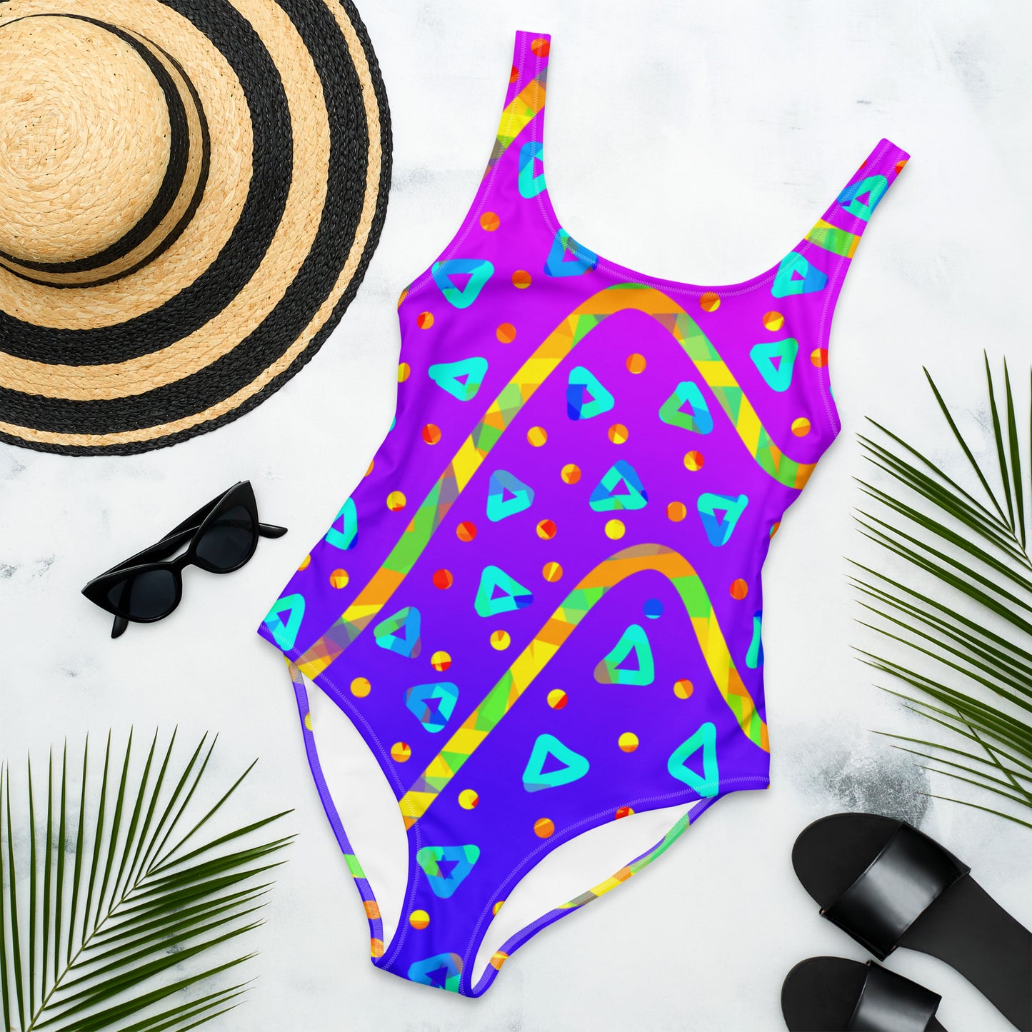Dream Wave Festival - Cool Candy Rain One-Piece Swimsuit