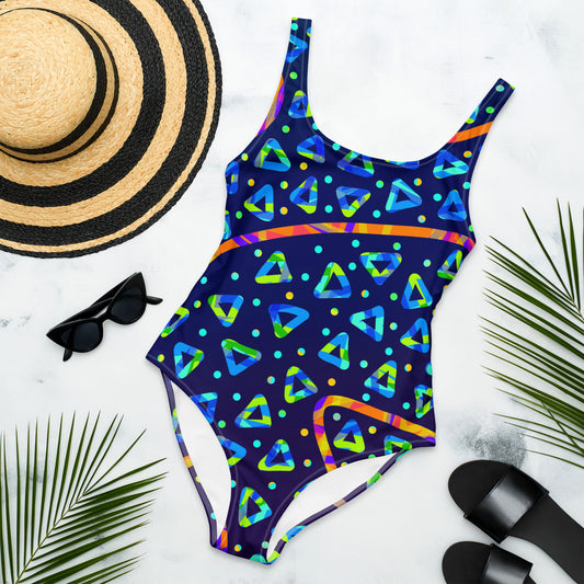 Dream Wave Festival - Electric Crumble 1 One-Piece Swimsuit