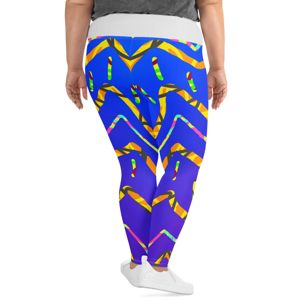 Dream Wave Festival - California Tiger All-Over Print Plus Size Leggings