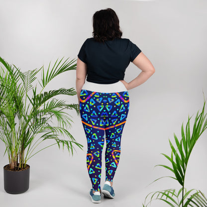 Dream Wave Festival - Electric Crumble 1 All-Over Print Plus Size Leggings