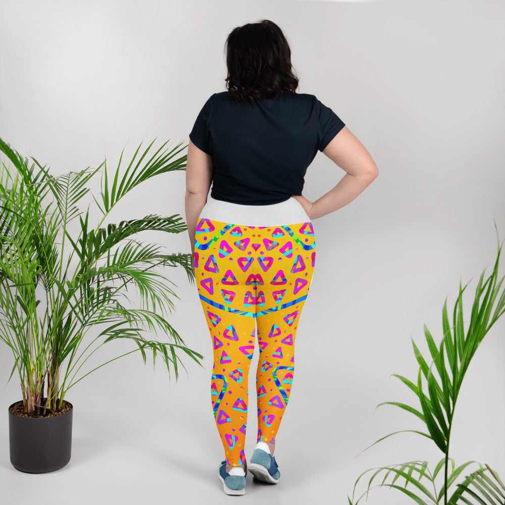 Dream Wave Festival - Electric Crumble 5 All-Over Print Plus Size Leggings