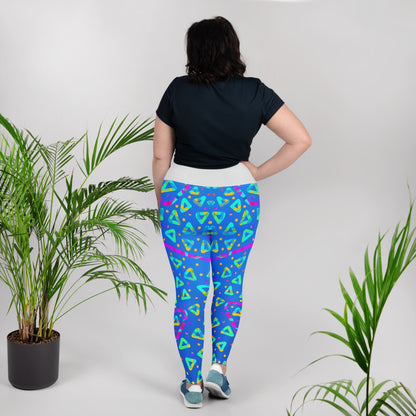 Dream Wave Festival - Electric Crumble 8 All-Over Print Plus Size Leggings