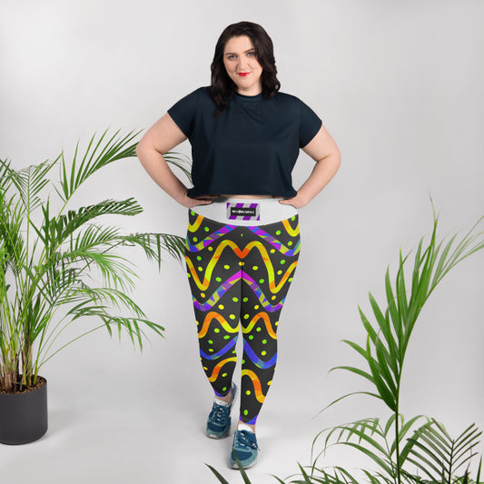 Dream Wave Festival - Thunder Burst All-Over Print Plus Size Leggings