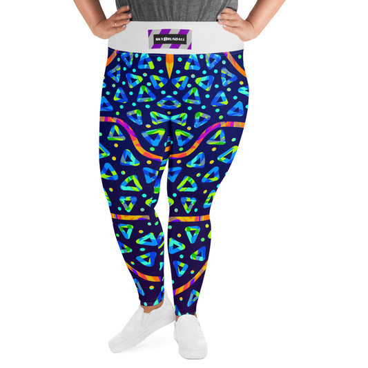 Dream Wave Festival - Electric Crumble 1 All-Over Print Plus Size Leggings