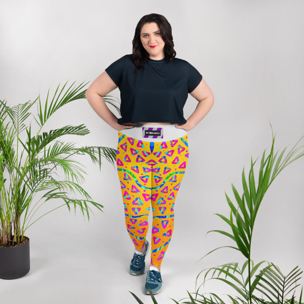 Dream Wave Festival - Electric Crumble 5 All-Over Print Plus Size Leggings
