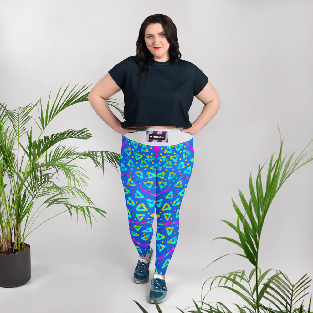 Dream Wave Festival - Electric Crumble 8 All-Over Print Plus Size Leggings