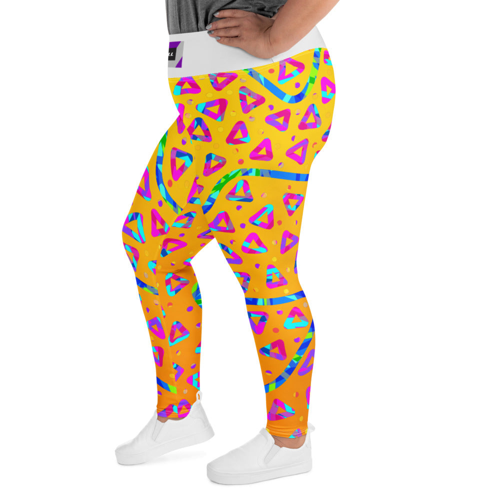 Dream Wave Festival - Electric Crumble 5 All-Over Print Plus Size Leggings