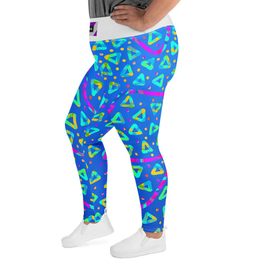 Dream Wave Festival - Electric Crumble 8 All-Over Print Plus Size Leggings