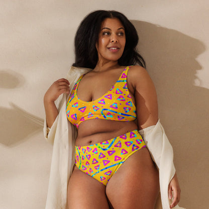 Dream Wave Festival - Electric Crumble 5 Recycled High-waisted Bikini