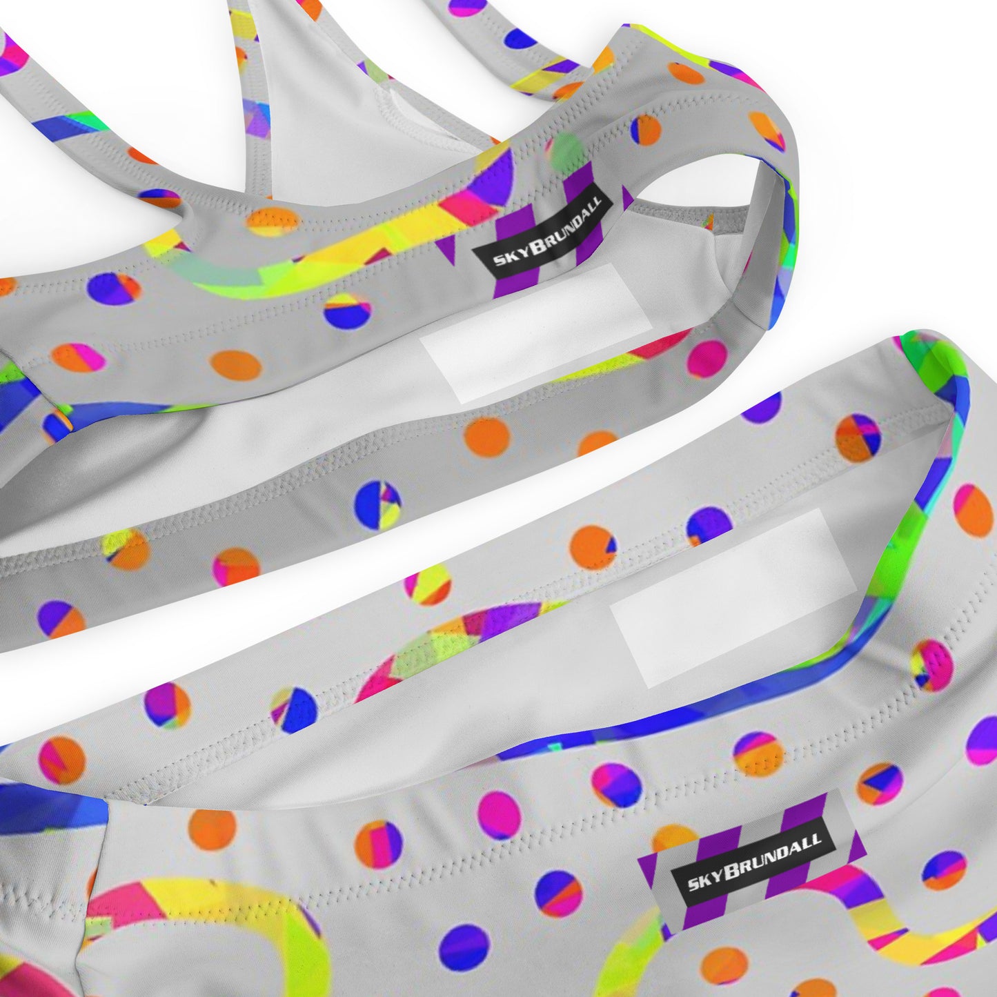 Dream Wave Festival - Rainbow Fiesta Recycled High-waisted Bikini