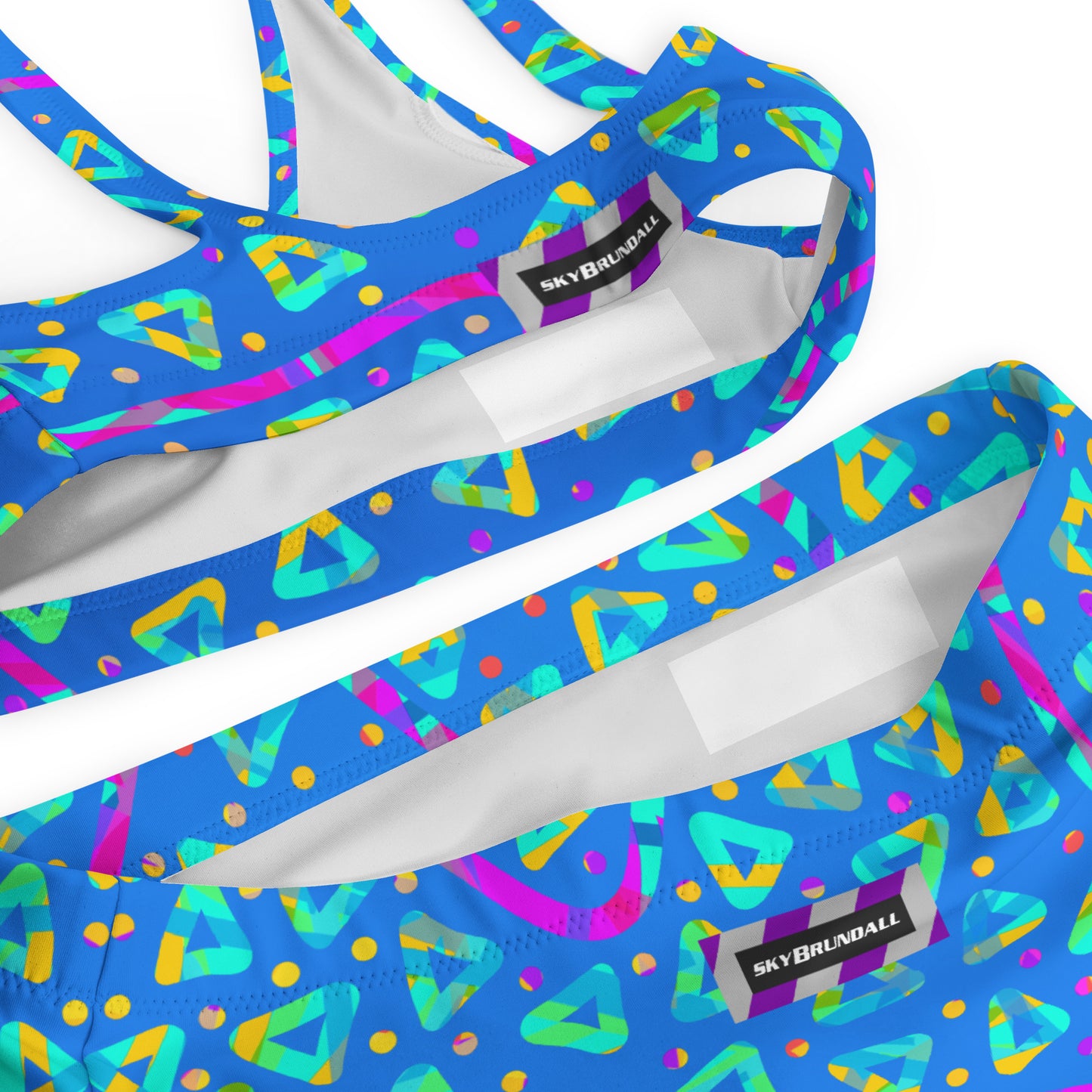 Dream Wave Festival - Electric Crumble 8 Recycled High-waisted Bikini