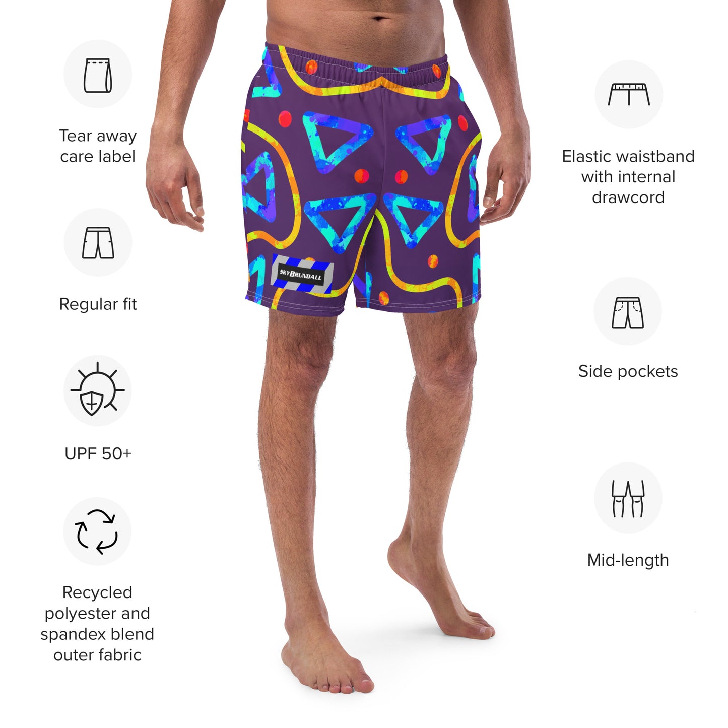 Dream Wave Festival - Arcade Crunch 1 All-Over Print Recycled Swim Trunks