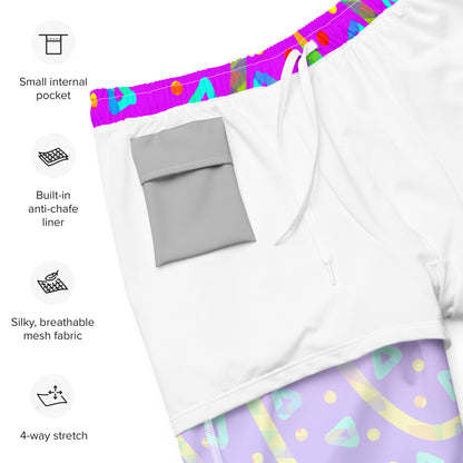 Dream Wave Festival - Cool Candy Rain All-Over Print Recycled Swim Trunks