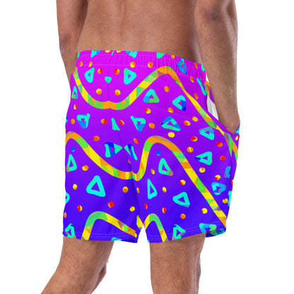 Dream Wave Festival - Cool Candy Rain All-Over Print Recycled Swim Trunks