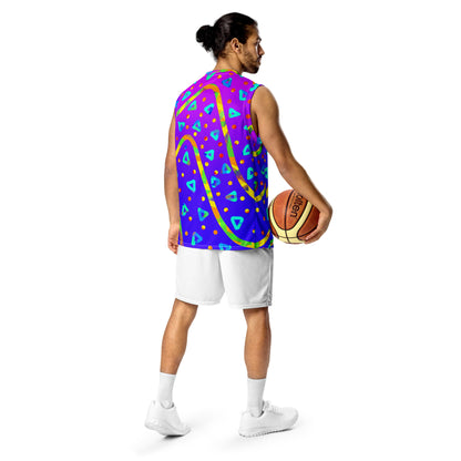 Dream Wave Festival - Cool Candy Rain Recycled Unisex Basketball Jersey