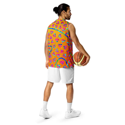 Dream Wave Festival - Electric Crumble 5 Recycled Unisex Basketball Jersey