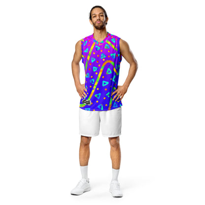 Dream Wave Festival - Cool Candy Rain Recycled Unisex Basketball Jersey