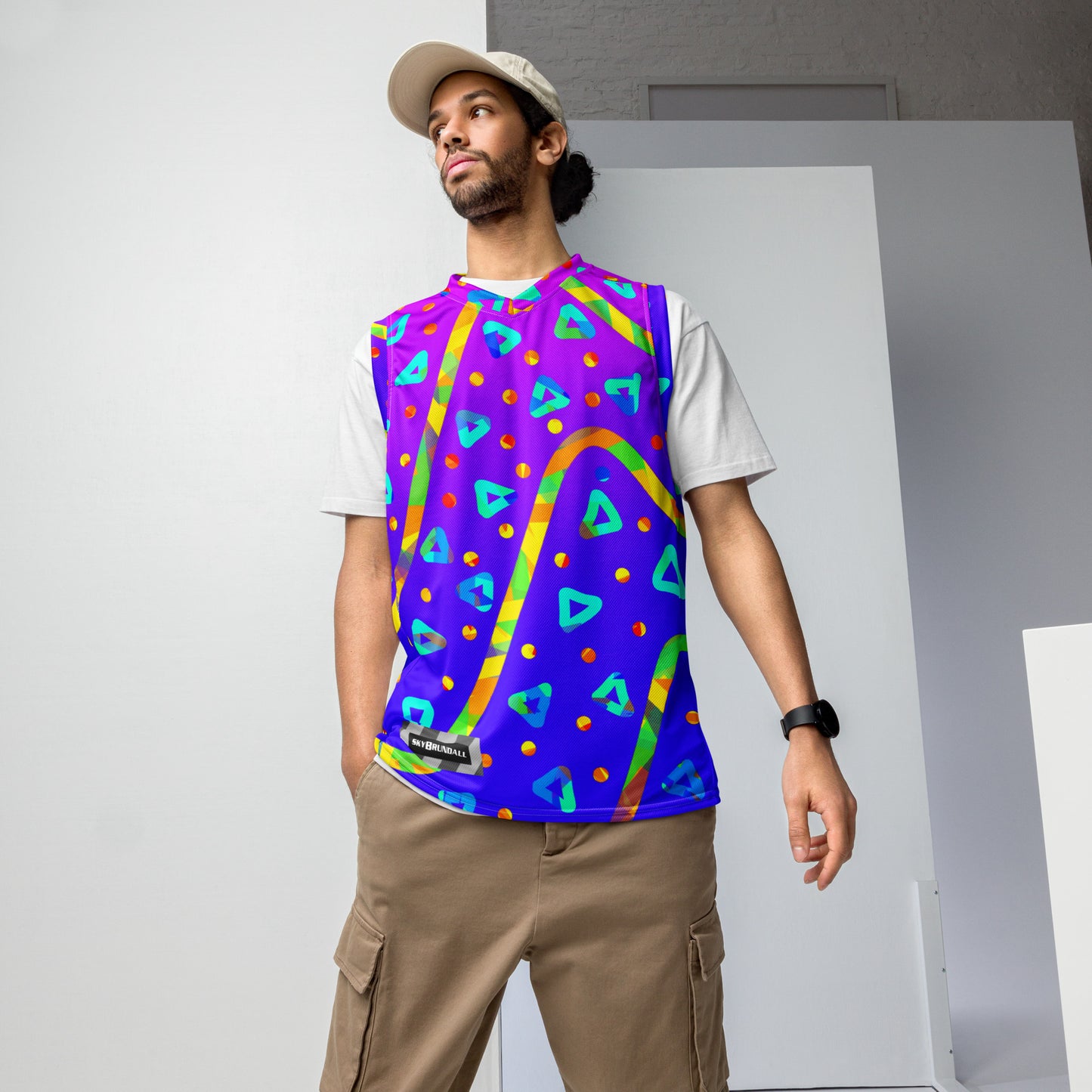 Dream Wave Festival - Cool Candy Rain Recycled Unisex Basketball Jersey