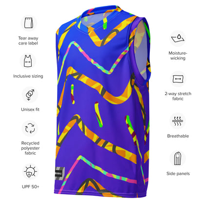 Dream Wave Festival - California Tiger Recycled Unisex Basketball Jersey