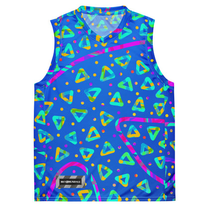Dream Wave Festival - Electric Crumble 8 Recycled Unisex Basketball Jersey