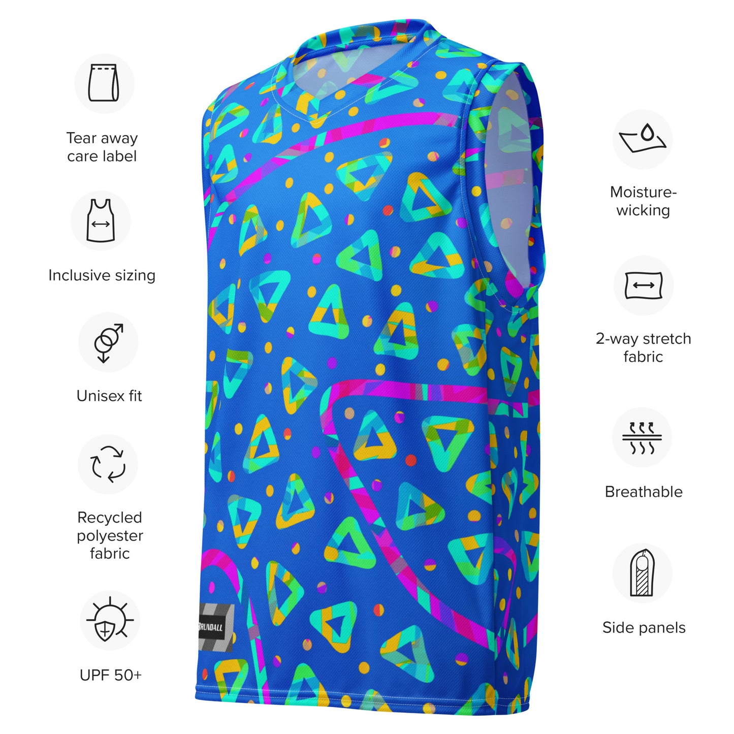 Dream Wave Festival - Electric Crumble 8 Recycled Unisex Basketball Jersey