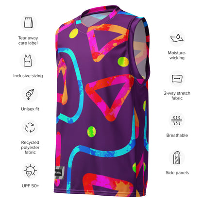 Dream Wave Festival - Arcade Crunch 2 Recycled Unisex Basketball Jersey