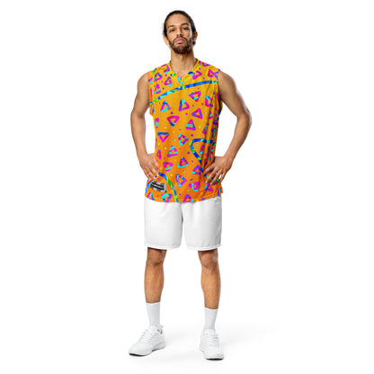 Dream Wave Festival - Electric Crumble 5 Recycled Unisex Basketball Jersey