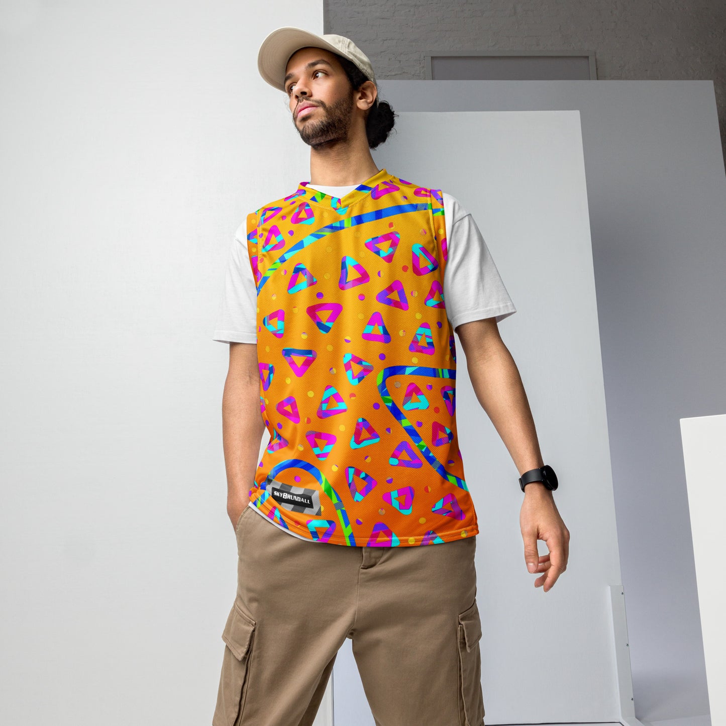 Dream Wave Festival - Electric Crumble 5 Recycled Unisex Basketball Jersey