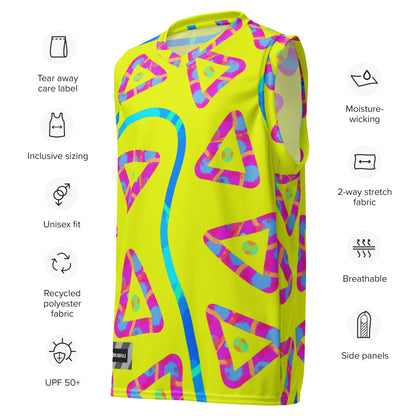 Dream Wave Festival - Urban Jump 3 Recycled Unisex Basketball Jersey