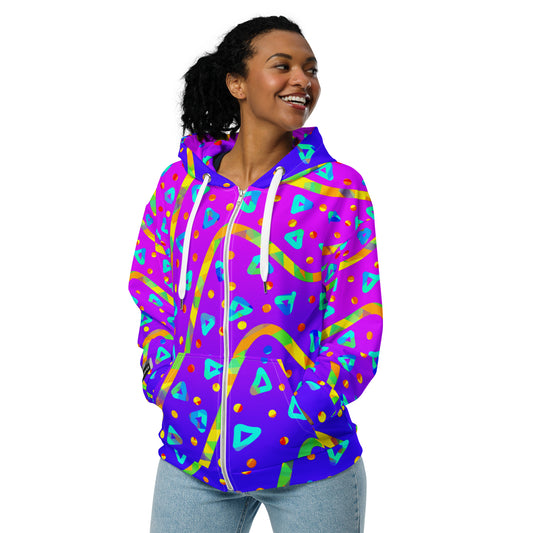 Dream Wave Festival - Cool Candy Rain Unisex Zip Hoodie