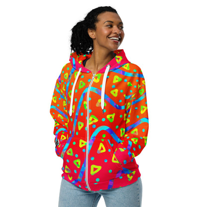 Dream Wave Festival - Warm Candy Rain Unisex Zip Hoodie