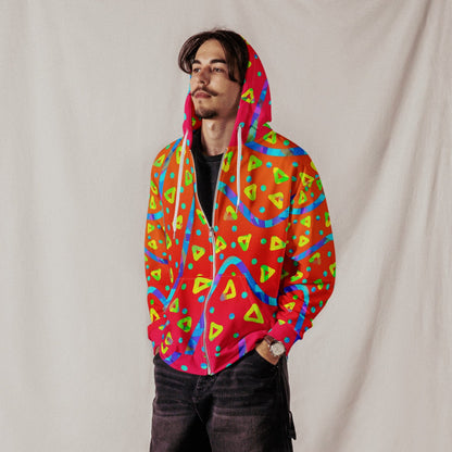 Dream Wave Festival - Warm Candy Rain Unisex Zip Hoodie