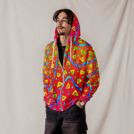 Dream Wave Festival - Warm Candy Rain Unisex Zip Hoodie