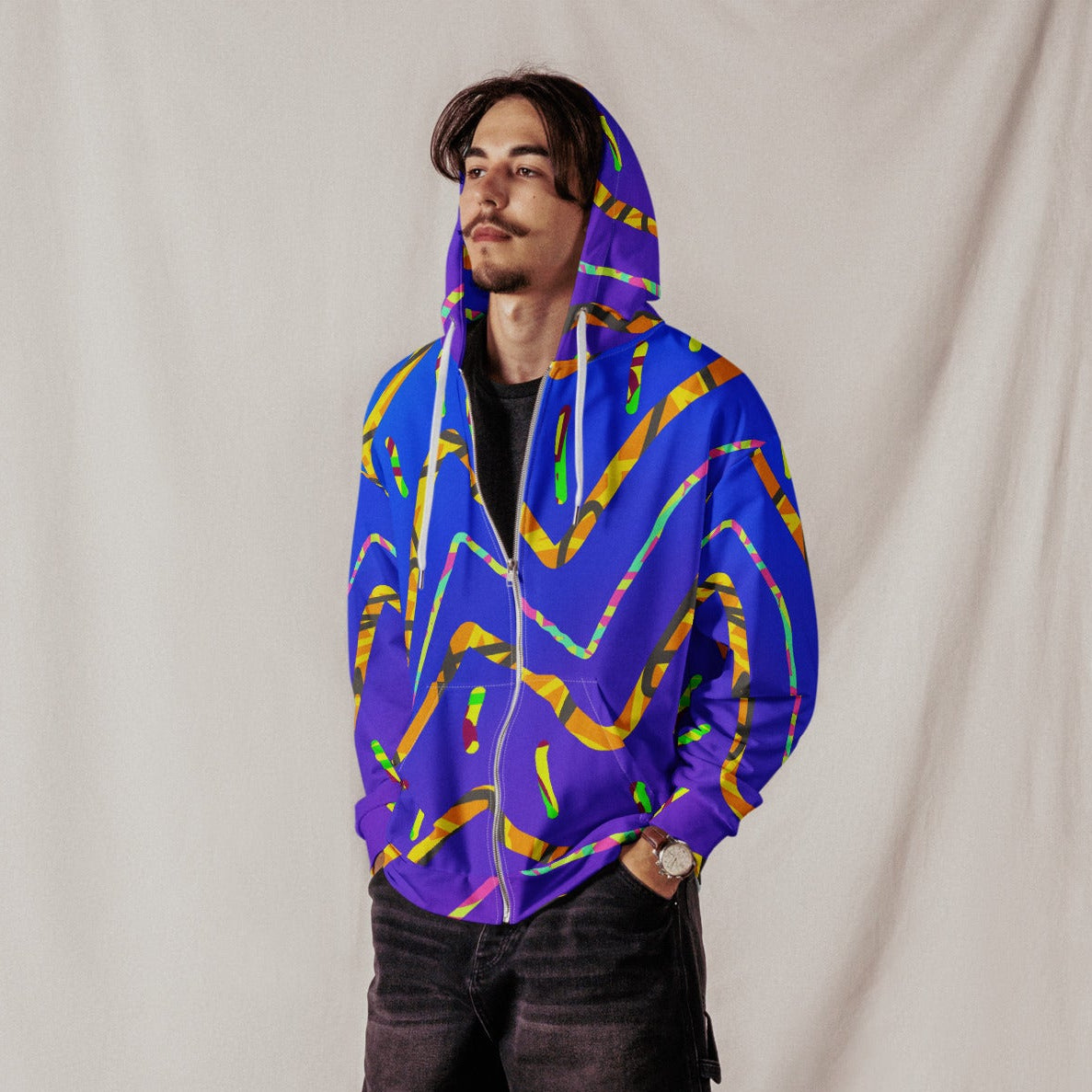 Dream Wave Festival - California Tiger Unisex Zip Hoodie