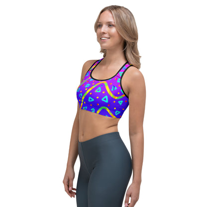 Dream Wave Festival - Cool Candy Rain Sports Bra