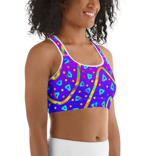 Dream Wave Festival - Cool Candy Rain Sports Bra