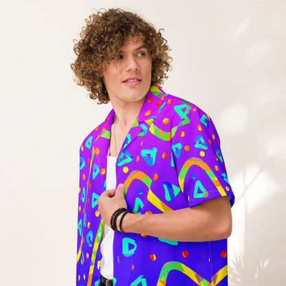 Dream Wave Festival - Cool Candy Rain Unisex Button Shirt