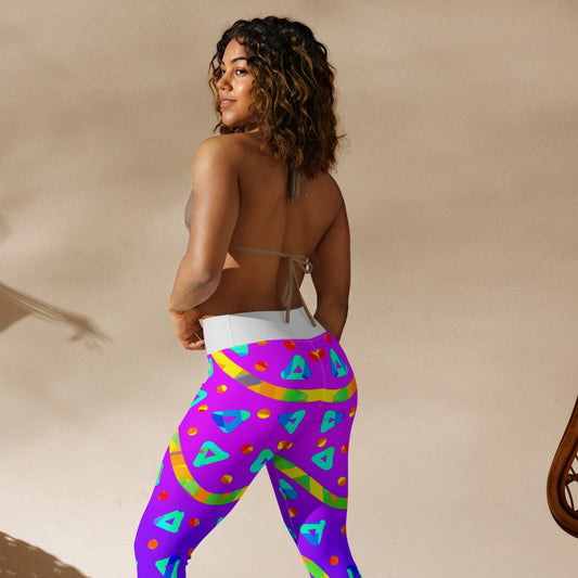 Dream Wave Festival - Cool Candy Rain Yoga Leggings