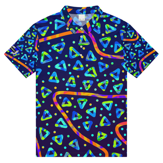 Dream Wave Festival - Electric Crumble 1 Men’s Slim Fit Polo