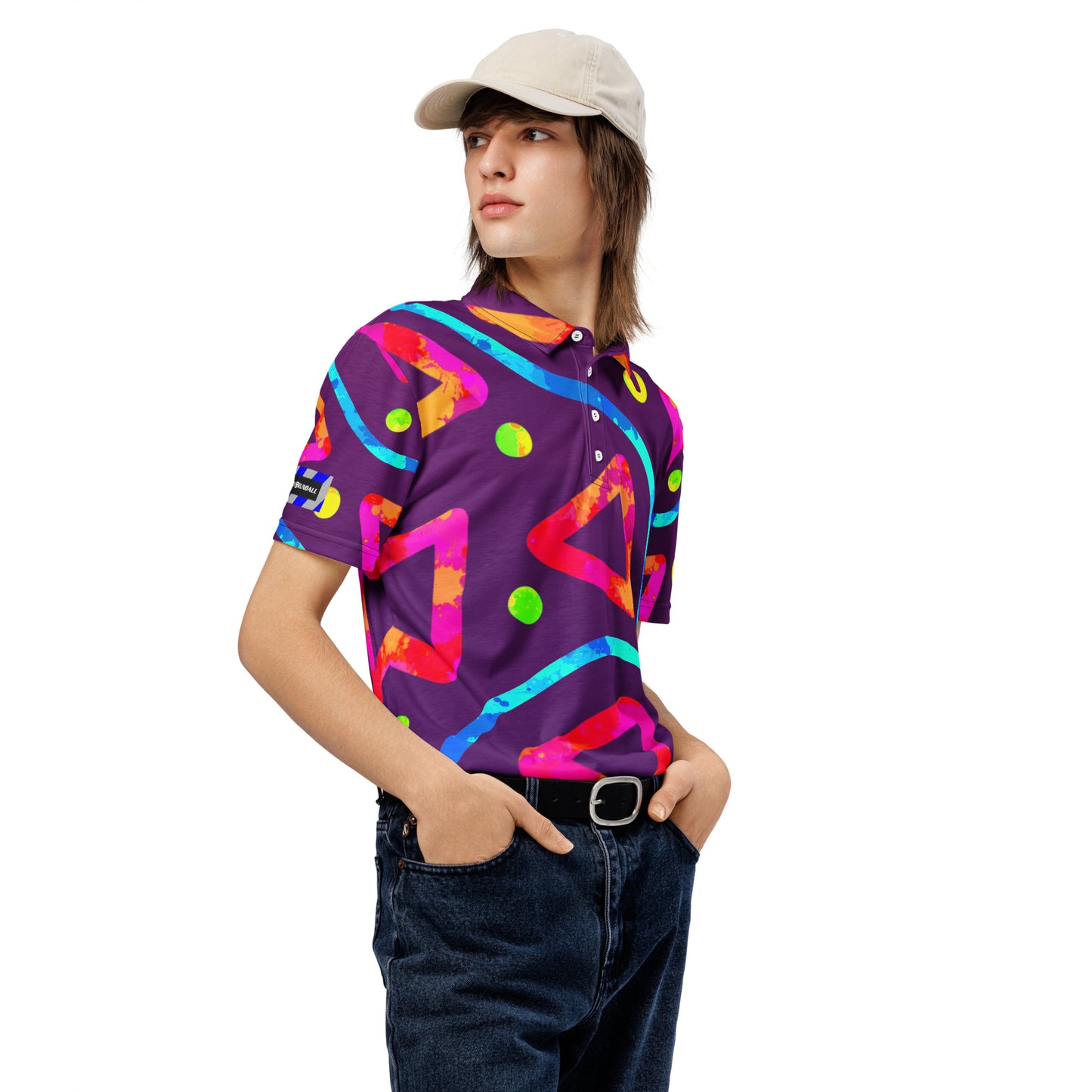 Dream Wave Festival - Arcade Crunch 2 Men’s Slim Fit Polo