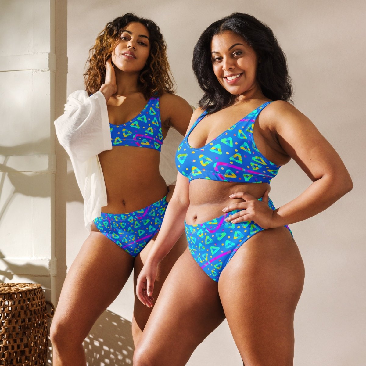 Dream Wave Festival - Electric Crumble 8 Recycled High - waisted Bikini from Sky Brundall Concepts