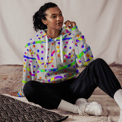 Rainbow Fiesta Unisex Zip Hoodie from Sky Brundall Concepts