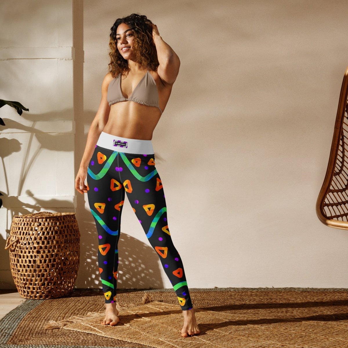 Wild Energy Orange Yoga Leggings from Sky Brundall Concepts