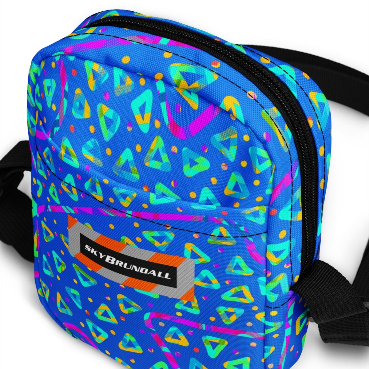 Electric Crumble Blue Utility Crossbody Bag from Sky Brundall Concepts