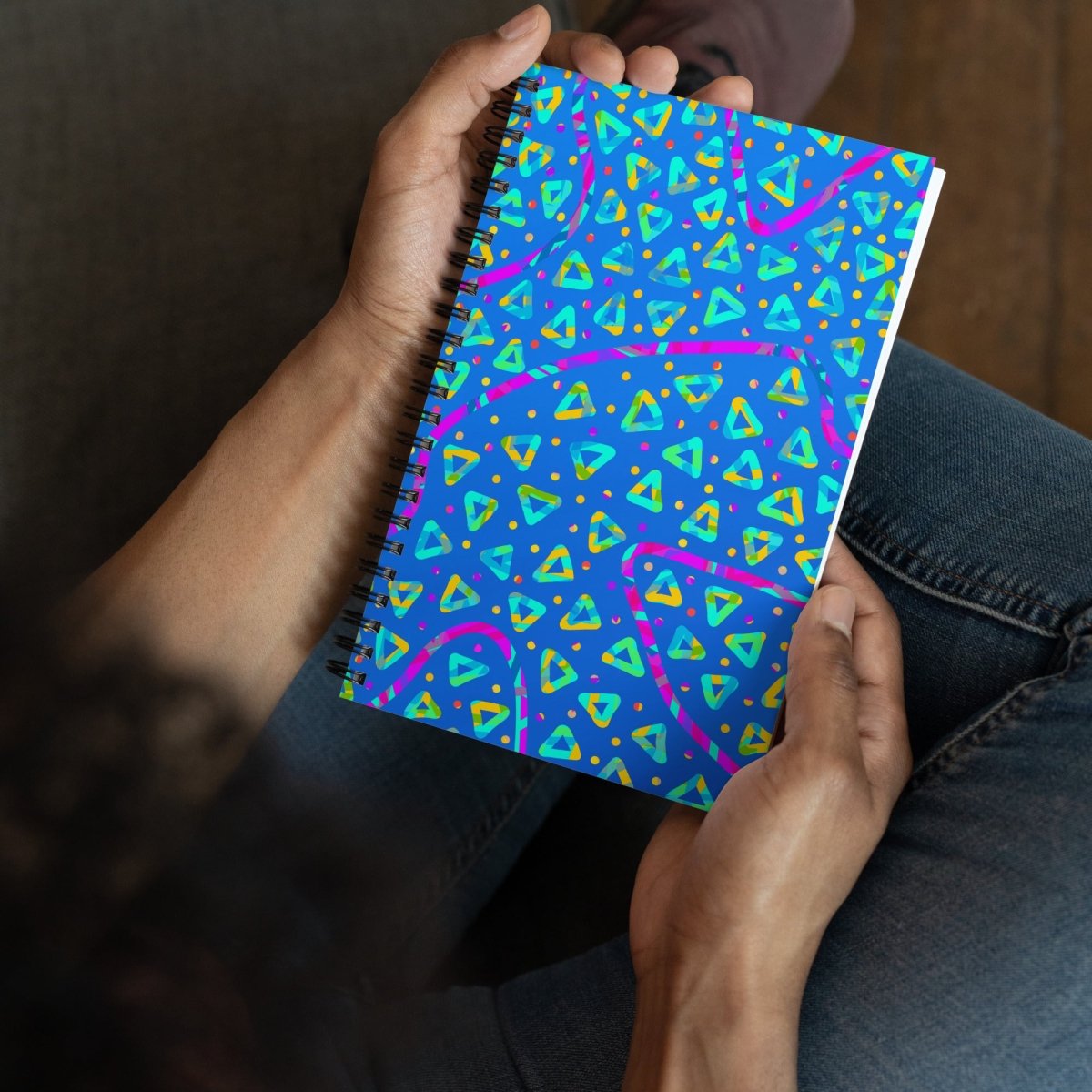 Electric Crumble Blue Spiral Notebook from Sky Brundall Concepts