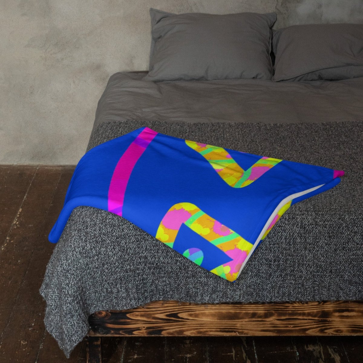 DWF Urban Jump Blue Throw Blanket from Sky Brundall Concepts